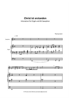 Christ ist erstanden (Intonation) - alto saxophone