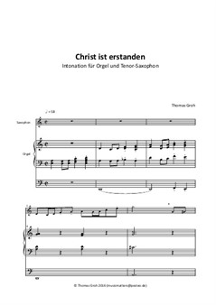 Christ ist erstanden (Intonation) - Tenor-Saxophon